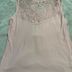 Anne Klein Blush Lace Accent Blouse